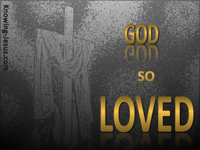 John 3:16 God So Loved The World (gold)